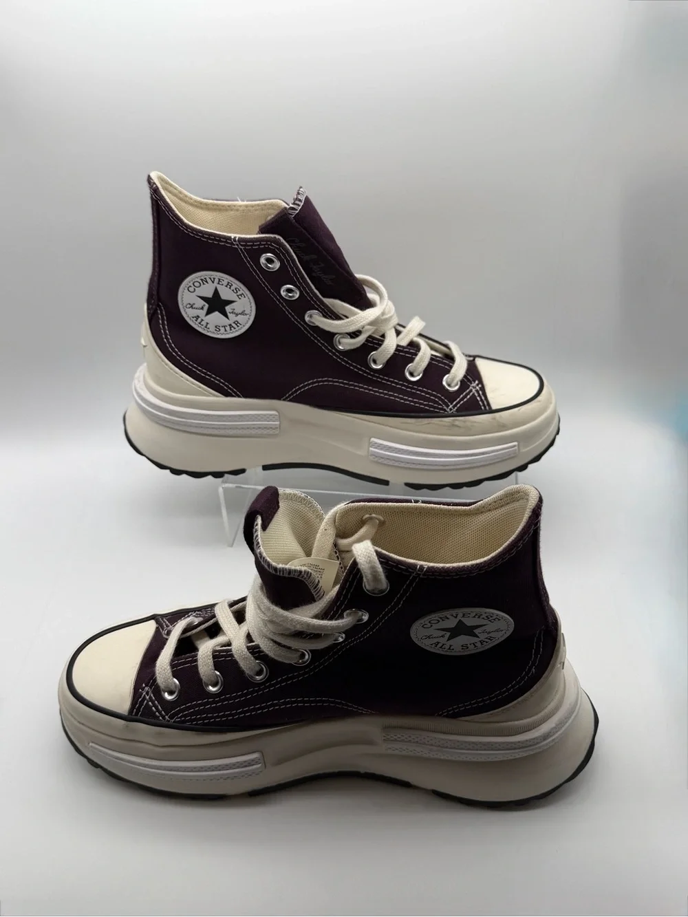 Converse Runstar Legacy CX Hi Black Cherry‎ White Egret Platform A01363C Scuffed - Picture 3 of 10